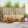 vidaXL Ensemble de canap&eacute; d'angle 6 pcs Naturel Bois d'Acacia Massif