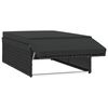 vidaXL Salon de jardin 2 pcs avec coussins R&eacute;sine tress&eacute;e Noir