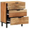 vidaXL Cabinet de chevet Marron 50 x 33 x 62 cm Bois d'acacia massif