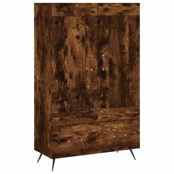 vidaXL Buffet haut ch&ecirc;ne fum&eacute; 69,5x31x115 cm bois d'ing&eacute;nierie