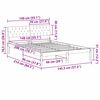 vidaXL Cadre de lit avec t&ecirc;te de lit Blanc et gris clair 140 x 200 cm