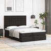 VidaXL Cadre de lit ottoman avec matelas noir 140x200 cm similicuir