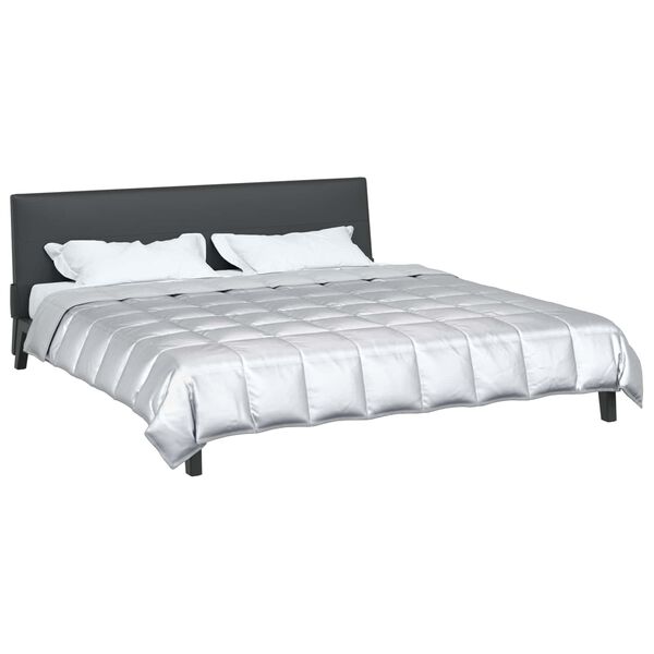 vidaXL Duvet complet toute l'ann&eacute;e Argent&eacute; 200 x 200 cm