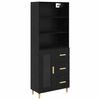 vidaXL Haut Armoire Ch&ecirc;ne noir 69,5 x 32,5 x 180 cm Bois d'ing&eacute;nierie
