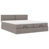 VidaXL Cadre de lit ottoman avec matelas taupe 200x200cm tissu