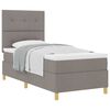 vidaXL Lit &agrave; ressorts avec t&ecirc;te de lit Taupe 80 x 200 cm tissu