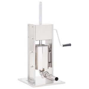 vidaXL Poussoir &agrave; saucisse manuel Argent&eacute; 3 L Acier inoxydable