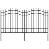 vidaXL Cl&ocirc;ture de jardin Woerden avec pointe de lance noir 240x125 cm