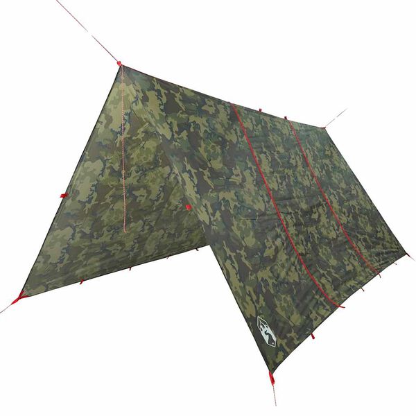 vidaXL B&acirc;che de camping camouflage 451x420 cm imperm&eacute;able