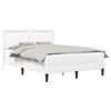 vidaXL Cadre de lit avec matelas Blanc 140 x 190 cm Simili cuir