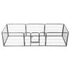 vidaXL Parc pour chiens 8 panneaux Acier 60 x 80 cm Noir