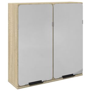 vidaXL Armoire de salle de bain &agrave; miroir ch&ecirc;ne sonoma bois ing&eacute;nierie