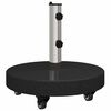 vidaXL Pied de parasol 30kg Noir Granite et Acier Inoxydable Rond