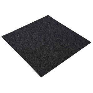 vidaXL Carreau de tapis Gris fonc&eacute; 50 x 50 cm 36 pc PP et Bitume