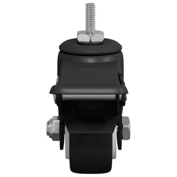 vidaXL Roulettes 12 pcs Noir M6 x 37 mm Fer et nylon