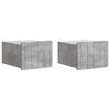 vidaXL Cabinet de chevet mural 2 pcs Gris b&eacute;ton 33 x 34,5 x 24 cm
