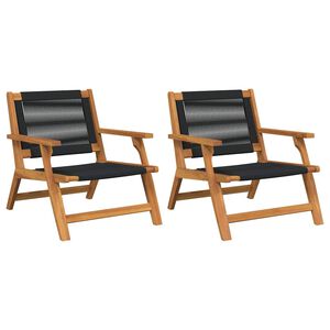 vidaXL Mobilier de jardin 2 pcs Noir 67 x 76 x 73 cm