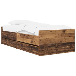 vidaXL Cadre de lit Bois ancien Bois d'ing&eacute;nierie