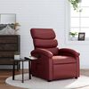 vidaXL Fauteuil inclinable Rouge bordeaux Similicuir