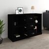 vidaXL Buffet noir 104,5x35,5x67,5 cm bois d'ing&eacute;nierie