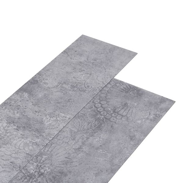 vidaXL Planches de plancher PVC non auto-adhésif 5,26m²2mm Gris ciment