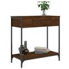 vidaXL Table console chêne marron 75x34,5x75 cm bois d'ingénierie