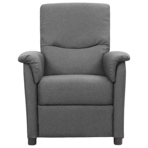 vidaXL Fauteuil de massage inclinable Gris clair Tissu