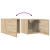 vidaXL Meubles TV muraux 4 pcs Chêne sonoma 30,5x30x30 cm