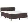 vidaXL Lit &agrave; ressorts avec matelas Marron fonc&eacute; 160 x 200 cm tissu