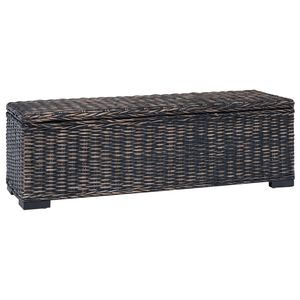vidaXL Bo&icirc;te de rangement avec stockage Noir 110 x 35 x 45 cm