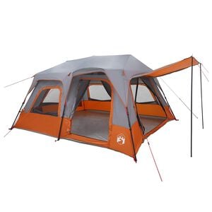 vidaXL Tente Instantan&eacute;e 8 personne Gris et orange
