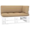 vidaXL Canap&eacute; d'angle palette de jardin Bois de pin impr&eacute;gn&eacute; de blanc