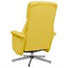 vidaXL Fauteuil inclinable avec repose-pieds jaune clair tissu