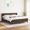 vidaXL Sommier &agrave; lattes de lit avec matelas Marron fonc&eacute; 160x200 cm