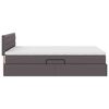 vidaXL Lit avec rangement et matelas Gris 140 x 190 cm Simili cuir