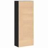 vidaXL Haut Armoire Ch&ecirc;ne noir 70 x 33,5 x 180 cm Bois d'ing&eacute;nierie
