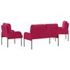 vidaXL Ensembles de canap&eacute;s 3 pcs Bordeaux 115 x 56 x 80 cm