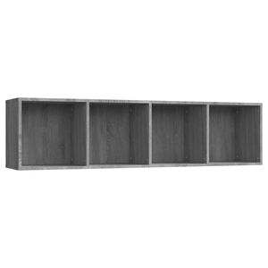 vidaXL Biblioth&egrave;que/Meuble TV Sonoma gris 143x30x36cm Bois ing&eacute;nierie