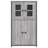 vidaXL Buffet haut sonoma gris 62x32x106,5 cm bois d'ing&eacute;nierie