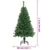 vidaXL Arbre de Noël artificiel avec branches épaisses vert 120 cm PVC