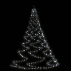 vidaXL Arbre mural avec crochet m&eacute;tallique 720 LED Blanc froid 5 m