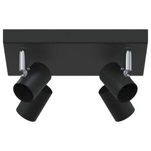vidaXL Spot de plafond Noir 26,5 x 26 x 11,5 cm M&eacute;tal