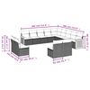vidaXL Salon de jardin avec coussins 13 pcs noir r&eacute;sine tress&eacute;e