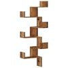 vidaXL &Eacute;tag&egrave;re d'angle murale vieux bois 45x45x147cm bois d'ing&eacute;nierie
