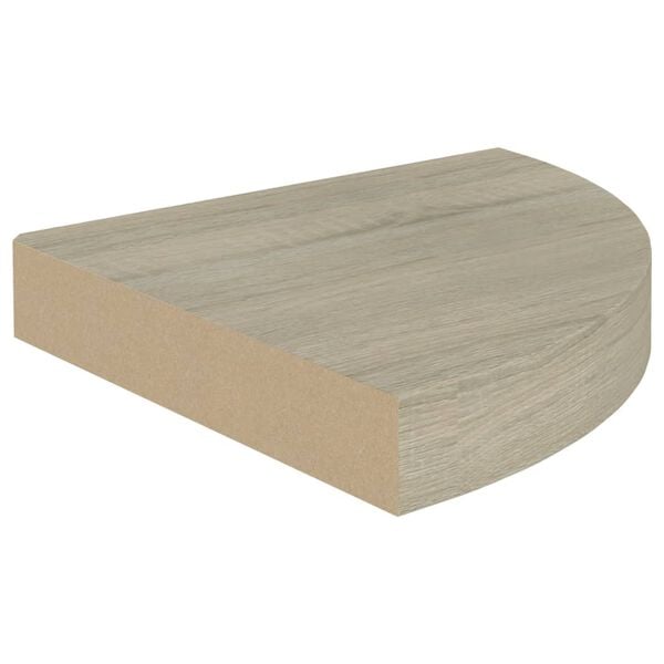 vidaXL Étagères d'angle flottantes 2 pcs chêne 25x25x3,8 cm MDF
