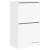 vidaXL Armoire à chaussures 2 tiroirs rabattables blanc 60x42x108 cm