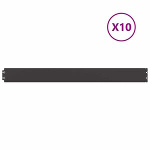 vidaXL Bordures de pelouse 10 pcs noir 10x103 cm acier lamin&eacute; &agrave; froid
