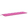 vidaXL Coussins de banc de jardin lot de 2 rose 200x50x7 cm tissu