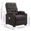 vidaXL Fauteuil de massage inclinable Gris foncé Tissu