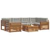 vidaXL Ensemble de canap&eacute;s d'ext&eacute;rieur 7 pcs Gris Naturel et Clair